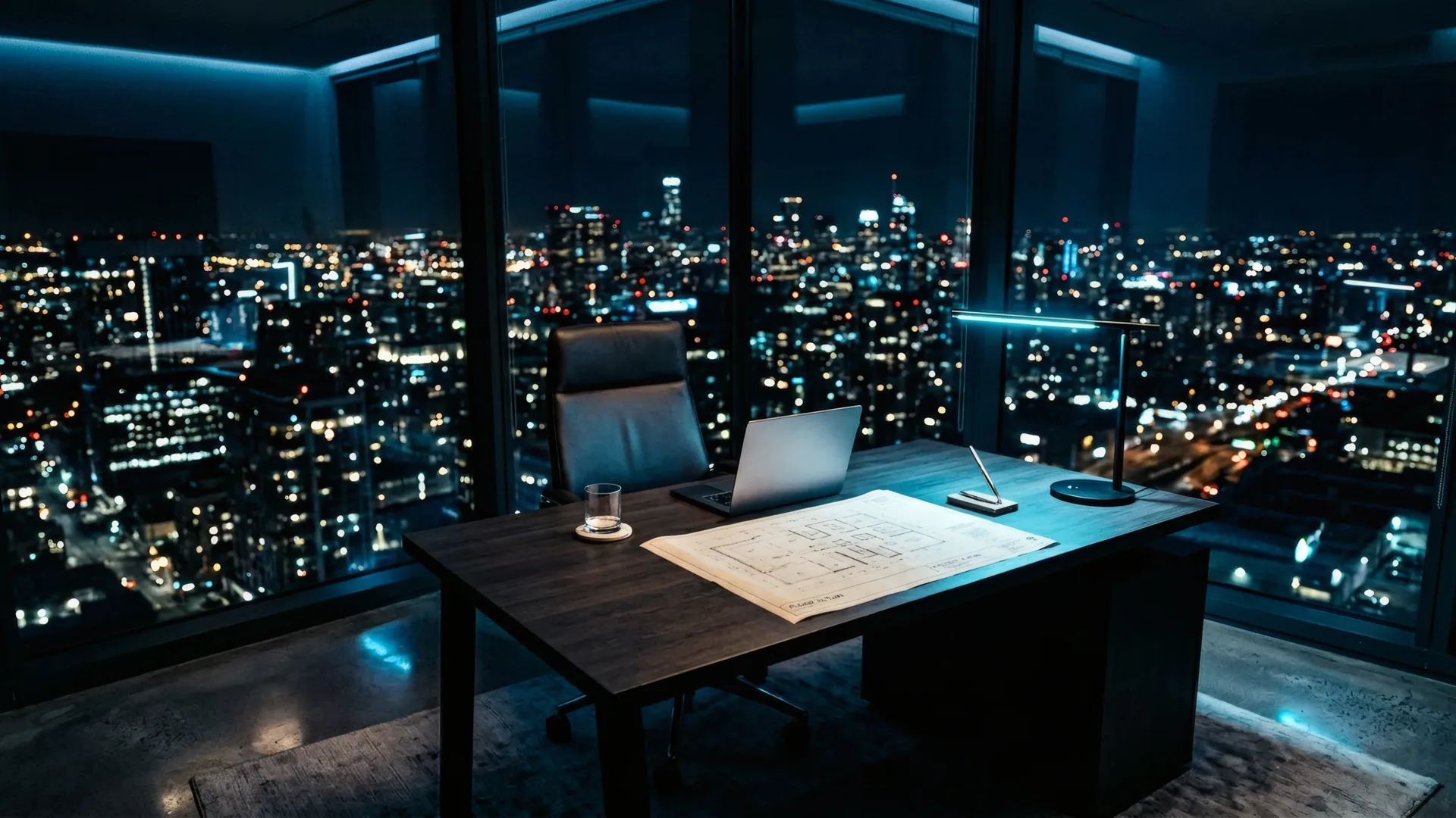 Modern professional office with clean desk and minimalist aesthetic